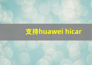 支持huawei hicar